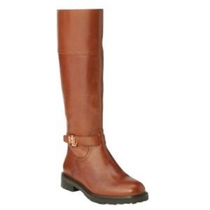 Lauren Ralph Lauren Everly Riding Boots Tan 5B NWT